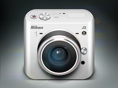 Nikon One Icon 1 app brand buttons camera flare highlight icon ios ipad lens lights logo metal mobile modern moscow nikon nikon one one phone photo reflections russia shadows ui vector