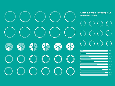 Free Resource: Clean & Simple: Loading GUI Kit clean complete design download free resource gui incomplete interface kit loading mobile page percent simple ui web