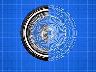 Wheel blue blue print design illustrator photoshop tire wheel wire