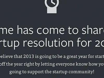 StartupResolution.com header freight sans pro fun hashtag startup time tisa web pro typography website