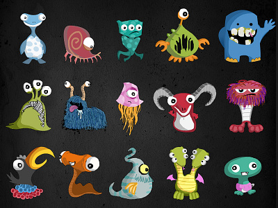 Tiny Critters! aliens critters illustration monsters tiny