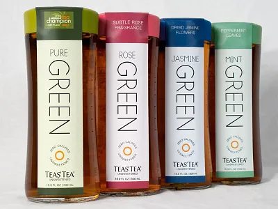 Teas' Tea bottled tea green tea package design packaging tea