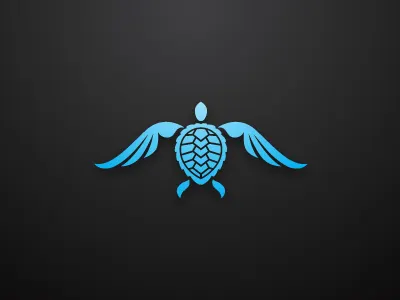 Caribbean Airline logo WIP airlines airplane blue caribbean fly icon logo turtle wings