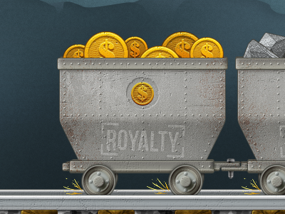 Game - Mine Cart Detail coin game grunge texture iron metal mine cart rail royalty sparks texture wagon