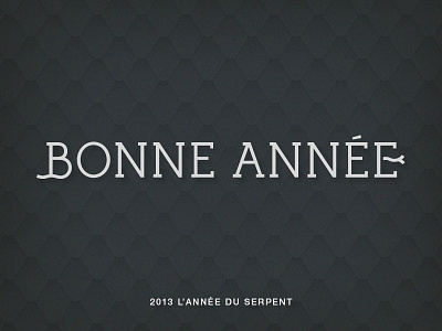 Bonne Année 2013 typography