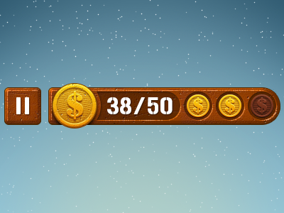 Game - Status Bar coin game grunge texture interface score texture