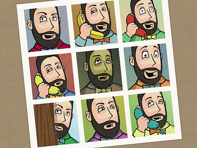 Dallas Tweets banana beard beards illustration jquery phone rwd tweet tweets twitter zombie