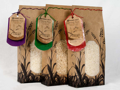 Rice Packaging illustration package design packaging rice stitching tags