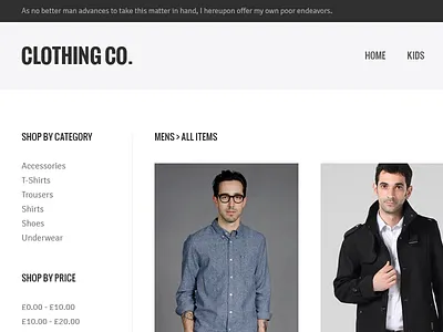 Preview Two clean ecommerce mikedidthis responsive shopify store