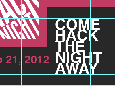 Ideating on the Mobile Hack NIght SLC website... hack logo night slc typography