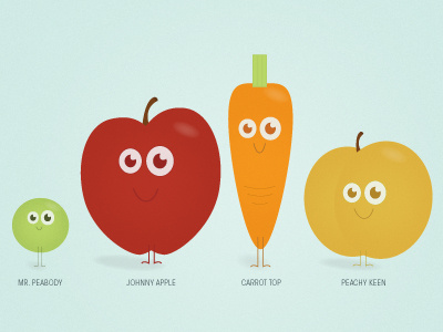 Fruits & Veggies cartoon eat food fruit vegetables veggies