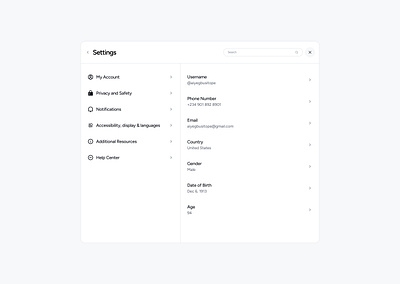 Settings design ui ui design ux ux design