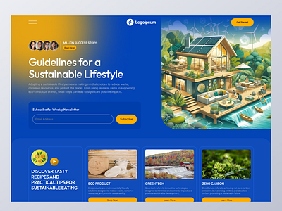 Designing a Sustainable Feast clean concept eco friendly eco platform electricity environmental green energy inspirational design minimal sustainable ui ui ux design