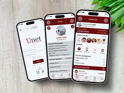 Unet Banking App Redesign app app design app redesign bank banking app branding case study design finance app graphic design illustration mobile banking research typography ucb ui ui ux user experince user interface ux