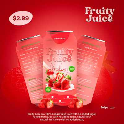 Fruity Juice adcreatives ads adscreative brandidentity branding designing fruity graphic design graphicsideas ideas juice juicedesign marketing mockup mockupdesign nutritionalfacts photoshop price tags social visualidentity