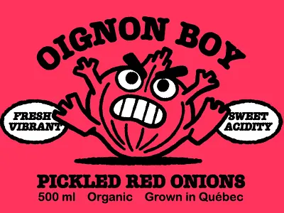 Packaging - Oignon Boy brandin design branding food packaging graphic design illustration onion packaging packaging design pickled onion pickles