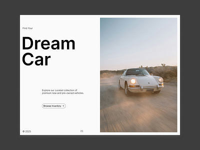 Car dealership landing page swiss design ui ui design uiux