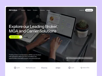 Rival - First Impression design doradsn figma framer website graphic design landing page opacityauthor rehan raihan sass ui ui design ux