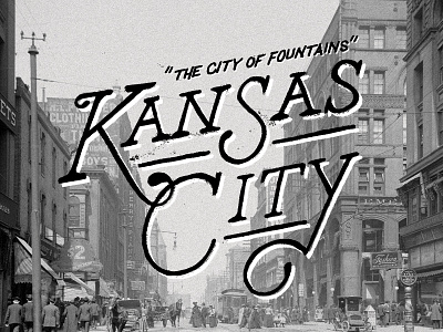 The City of Fountains design graphic design hand lettering lettering type typography vintage