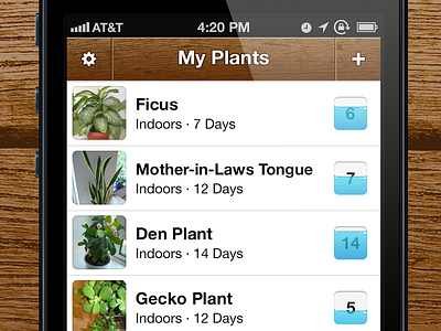 Plant Pals ios iphone ui