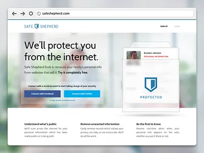 Safe Shepherd Home background blurred buttons cta envelope home plastic