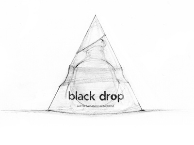 Blackdrop016 Rough B balsamic vinegar bottle rough sketch