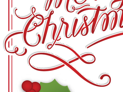 Xmas Dribb christmas hand letter merry type