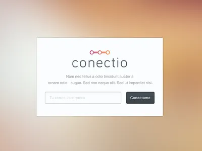 Conectio blur minimal ui webapp white