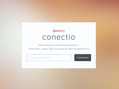 Conectio blur minimal ui webapp white