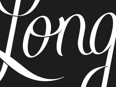 Long lettering long long beach typography