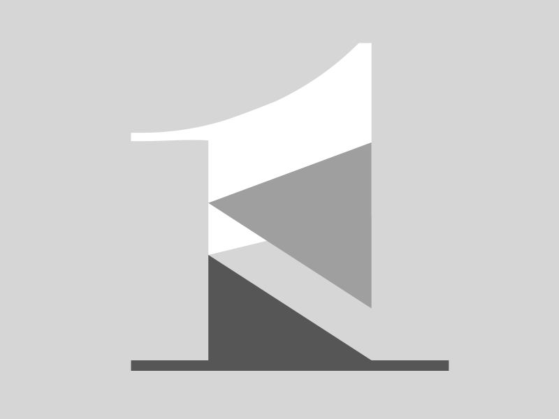 Day 1 of #365DaysOfType 1 365 days of type design font gif numbers one typography