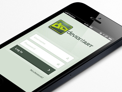 deviantART Login deviantart in ios iphone log login splash