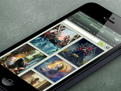 deviantART iPhone App Concept app application concept deviantapp deviantart graphic design ios iphone mobile