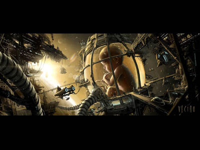 Creating A God baby space spaceship stars