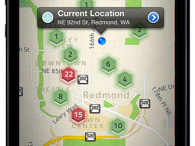 Map View for Startup Explorer by Buddy app apple maps markers mobile