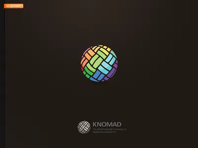 Brand Development - kno - kokonut branding color globe identity logo round
