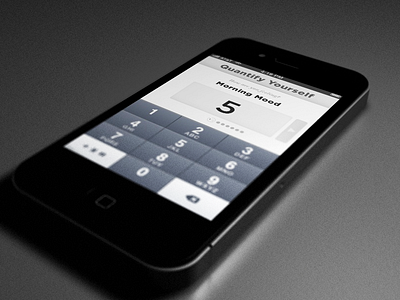 Quantify Yourself Input 3d app c4d ios iphone mockup render