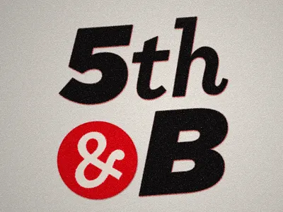 5th and B archer brand gotham identity logo mark retro two color vector