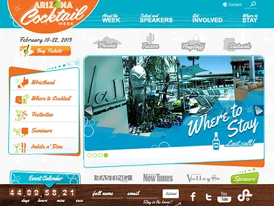 Arizona Cocktail Week Redesign arizona cocktail week daniel robles danny robles web site design