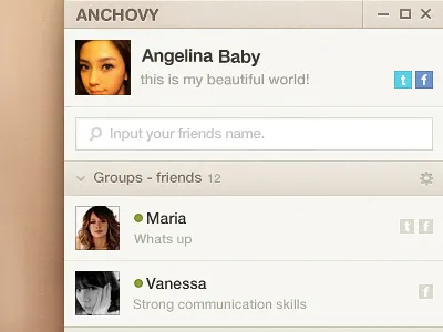Detail of Messanger Squared Beige Ver. app app design application application design contents design graphic design messanger design messenger messenger design ui ui design user experience design user interface user interface design ux