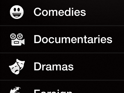 Netflix Mockup Genres View genres glyphs iphone mockup movie netflix sketch