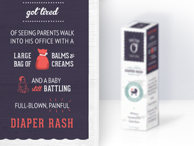 Baby Balm illustration mockup packaging