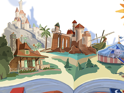 New Fantasyland product color comp illustration storyboard