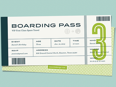 spaceship boarding pass birthday boarding pass child invite space typography