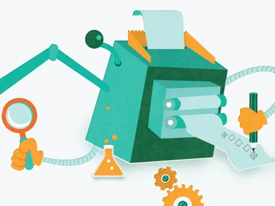 ux machines... illustration machine ui uniqui user interface ux web design website