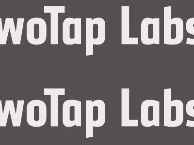 Logotype in progress lettering type