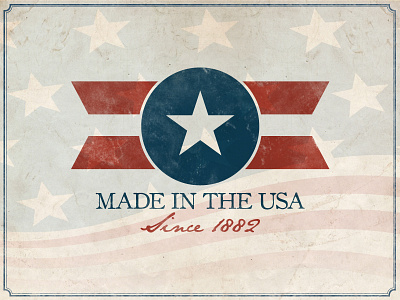 Made In The USA Icon american flag branding icon illustrator logo photoshop texture vector