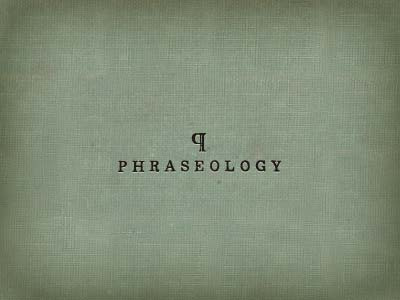 Phraseology copywriter logo type