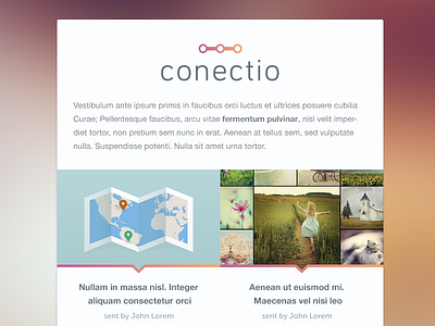 Conectio blur minimal ui webapp white