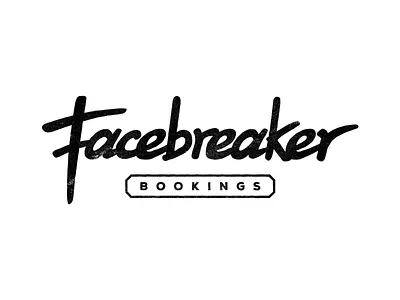 Facebreaker Bookings band belgium distressed handlettering hardcore hxc logo music texture type vintage